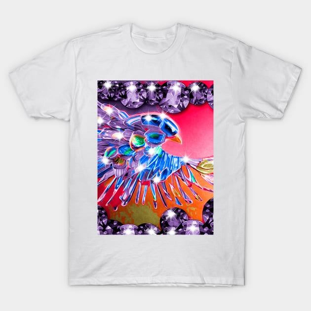 Eagle in Flight T-Shirt by KC Morcom aka KCM Gems n Bling aka KCM Inspirations